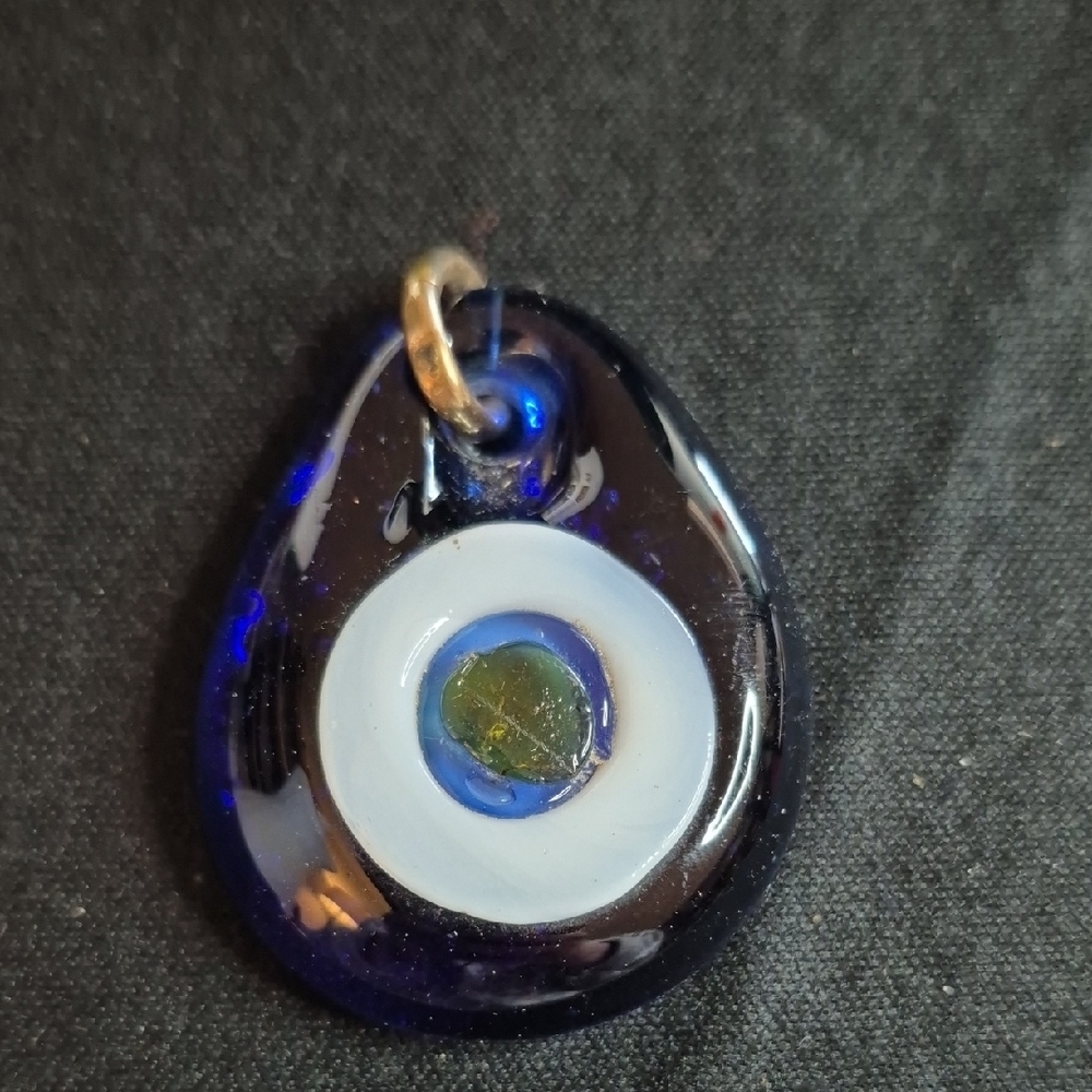 Blue Glass Evil Eye Pendant